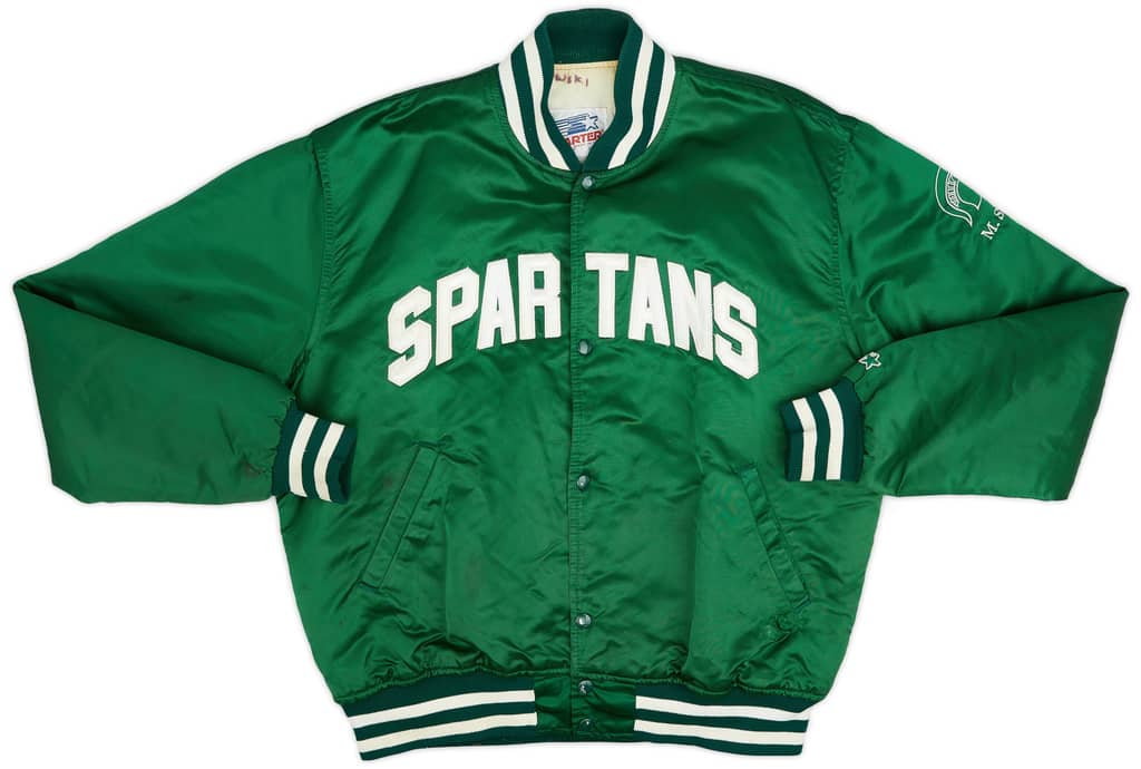 1990s Michigan State Spartans Starter Satin Varsity Jacket XL