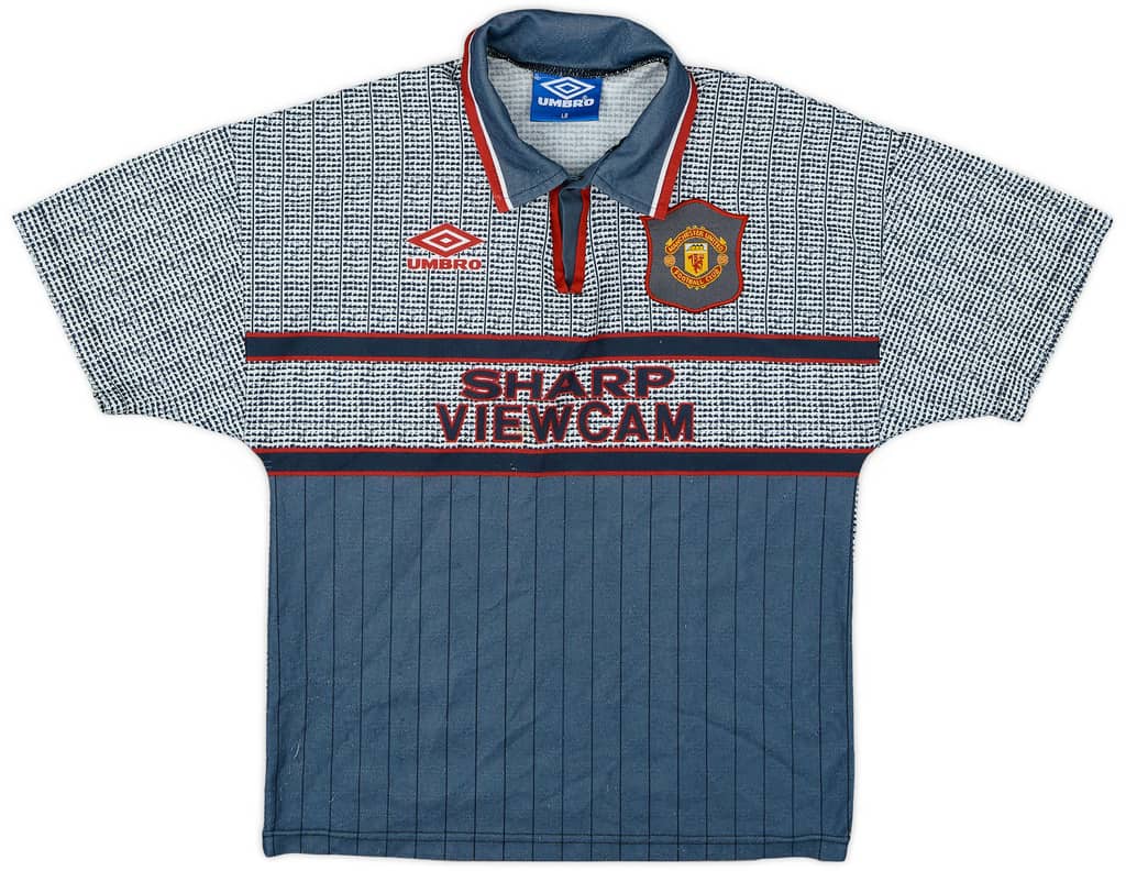 1995-96 Manchester United Away Shirt - 8/10 - (L.Boys)