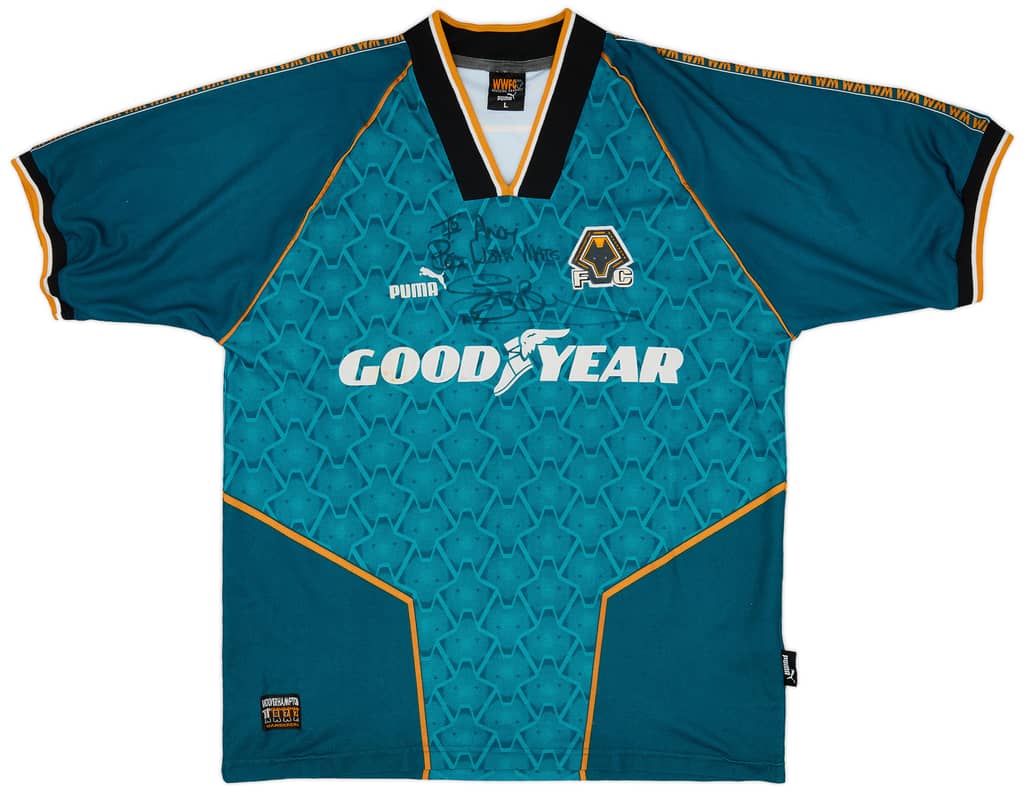 1996-97 Wolves Signed Away Shirt - 8/10 - (L)