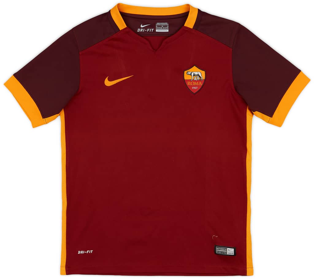 2015-16 Roma Home Shirt - 8/10 - (M.Boys)