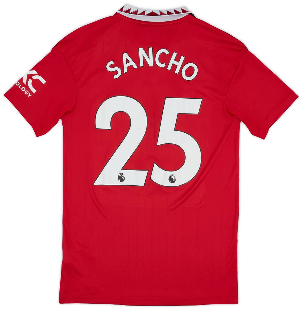 2022-23 Manchester United Home Shirt Sancho #25 - 9/10 - (S)