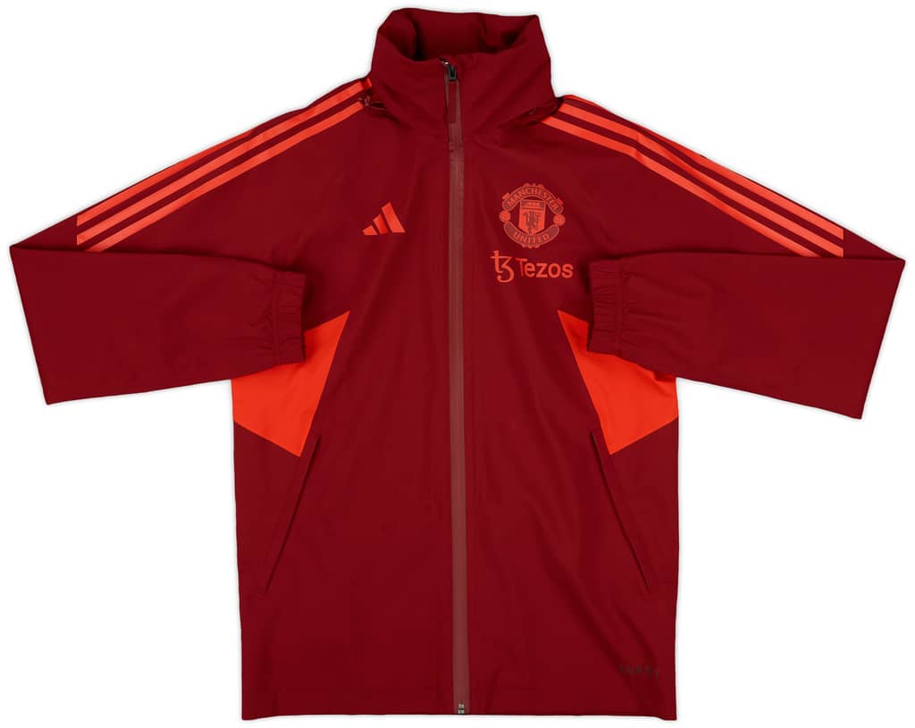 2023-24 Manchester United adidas Hooded Rain Jacket - 7/10 - (XS)