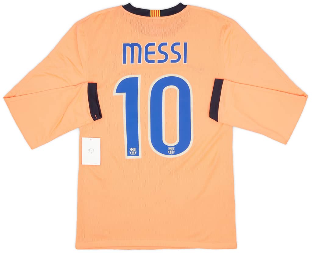 2009-10 Barcelona Away L/S Shirt Messi #10 (M)