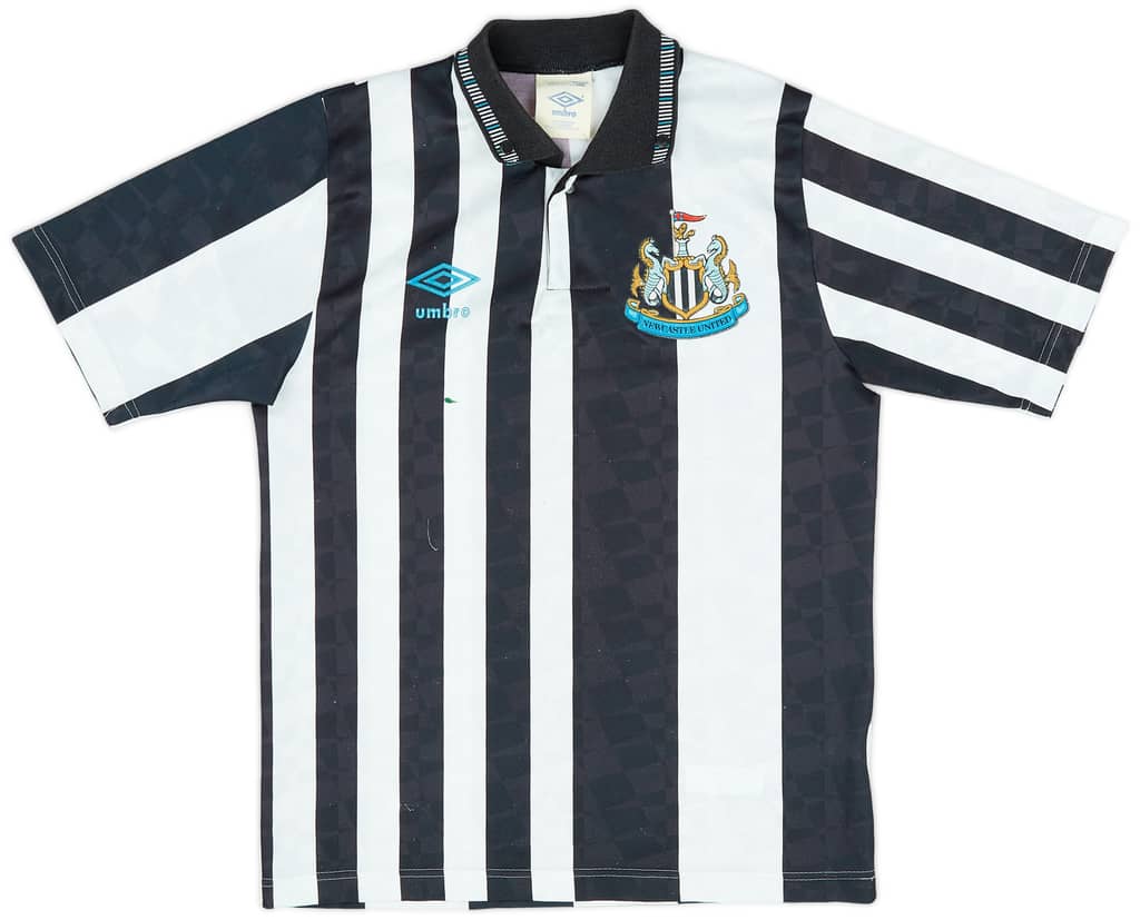 1990-91 Newcastle United Home Shirt - 6/10 - (L.Boys)