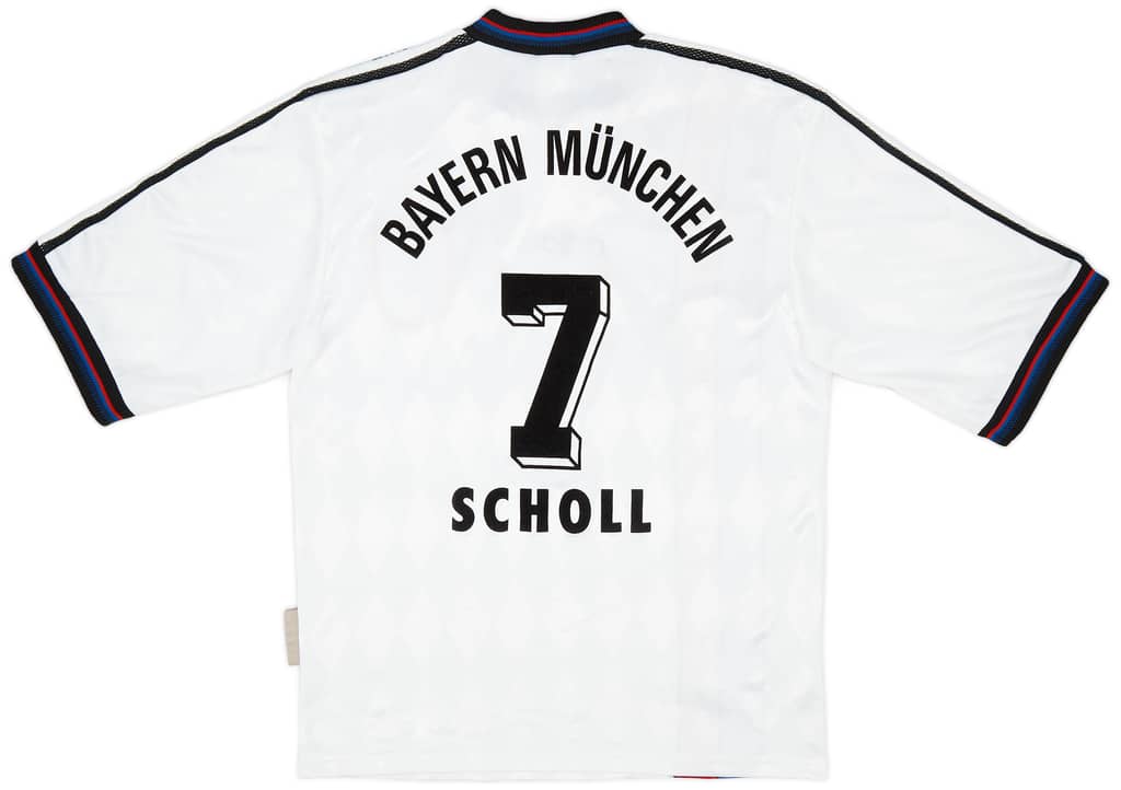 1996-98 Bayern Munich Signed Away Shirt Scholl #7 - 5/10 - (S)