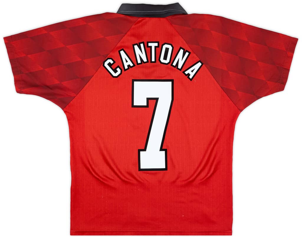 1996-98 Manchester United Home Shirt Cantona #7 - 6/10 - (Y)