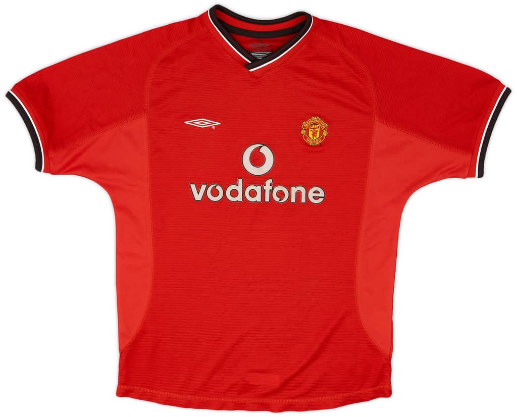 2000-02 Manchester United Home Shirt - 8/10 - (L.Boys)