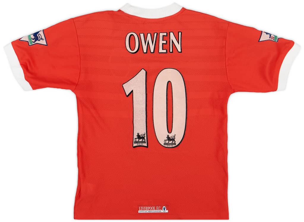 1998-00 Liverpool Home Shirt Owen #10 - 8/10 - (M.Boys)