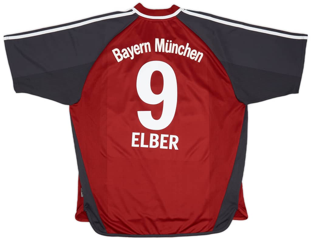 2001-02 Bayern Munich Home Shirt Elber #9 - 8/10 - (XL)