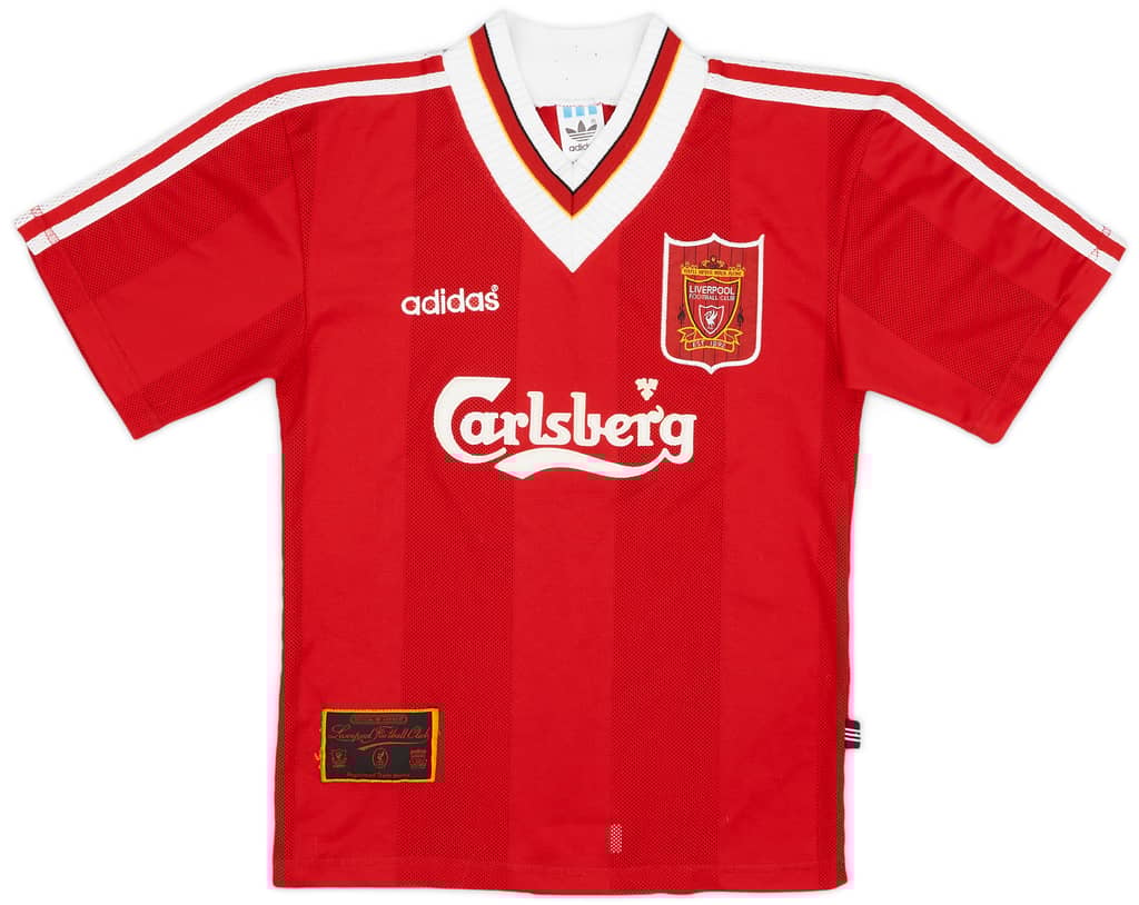 1995-96 Liverpool Home Shirt - 9/10 - (XS.Boys)