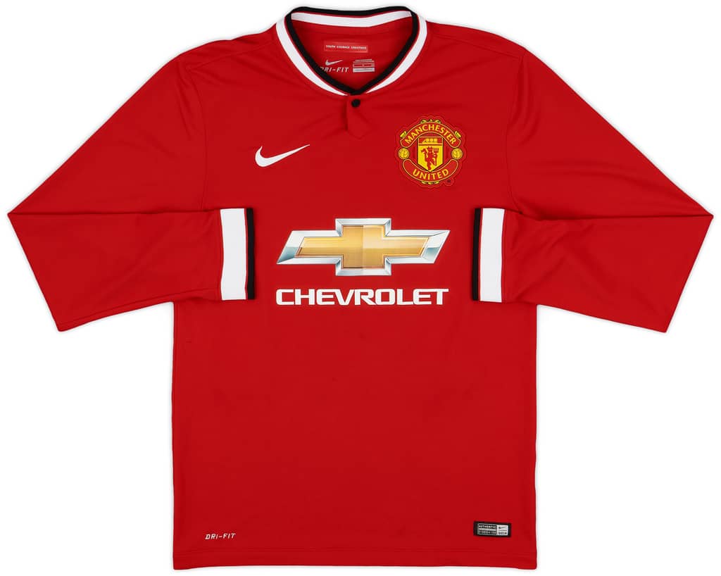 2014-15 Manchester United Home L/S Shirt Rooney #10 - 7/10 - (S)