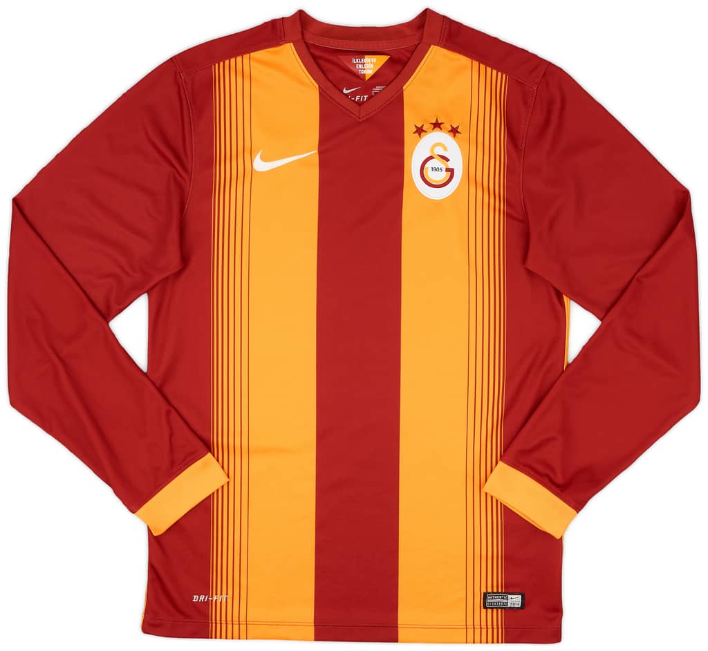2014-15 Galatasaray Home L/S Shirt - 9/10 - (S)