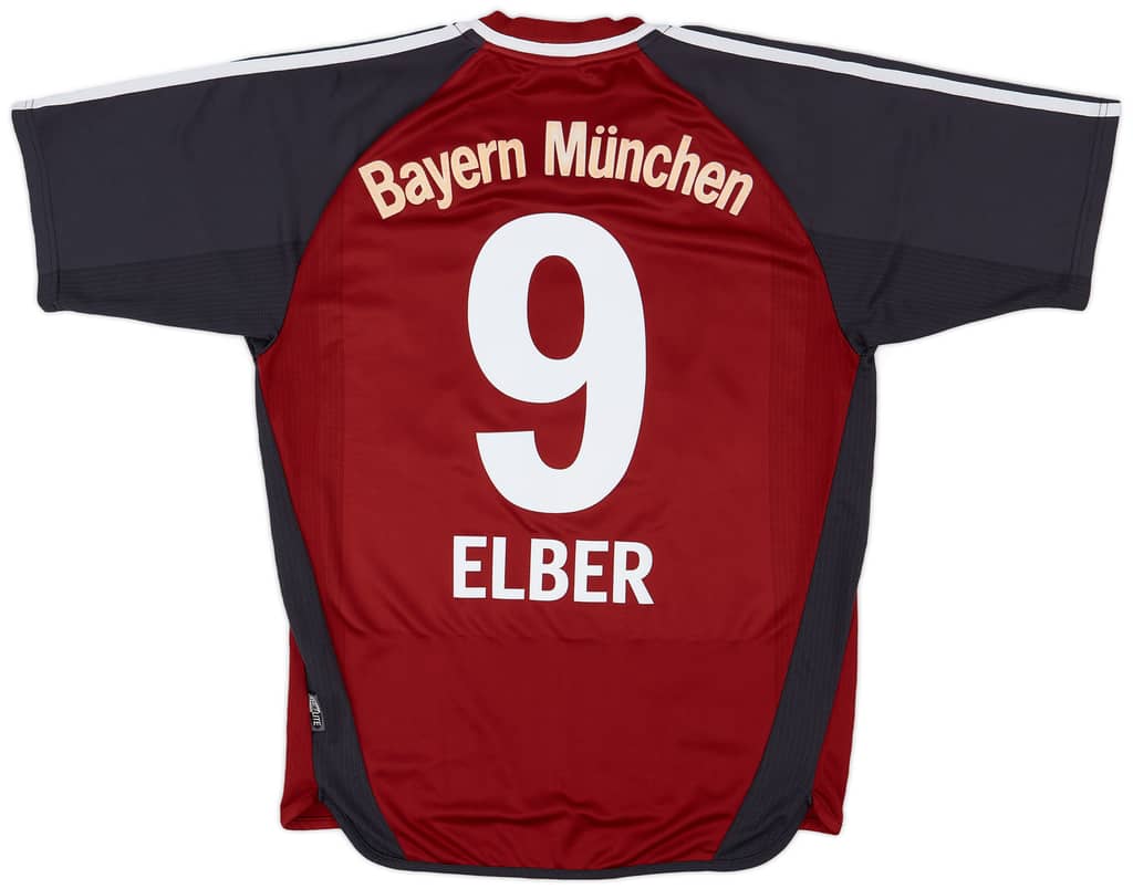 2001-02 Bayern Munich Home Shirt Elber #9 - 6/10 - (S)
