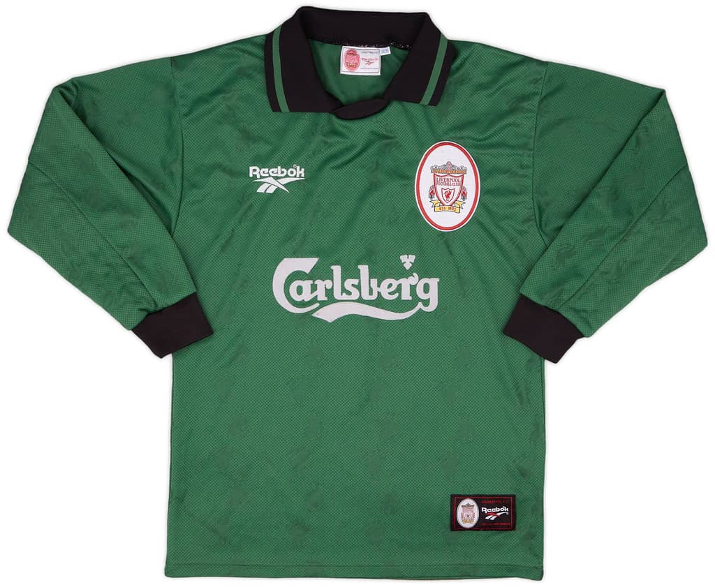 1996-97 Liverpool GK Shirt - 7/10 - (S)