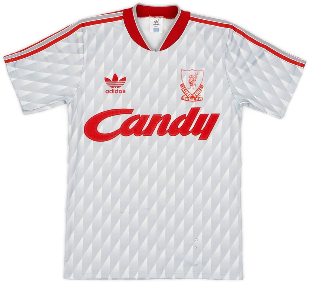 1989-91 Liverpool Away Shirt - 8/10 - (L.Boys)