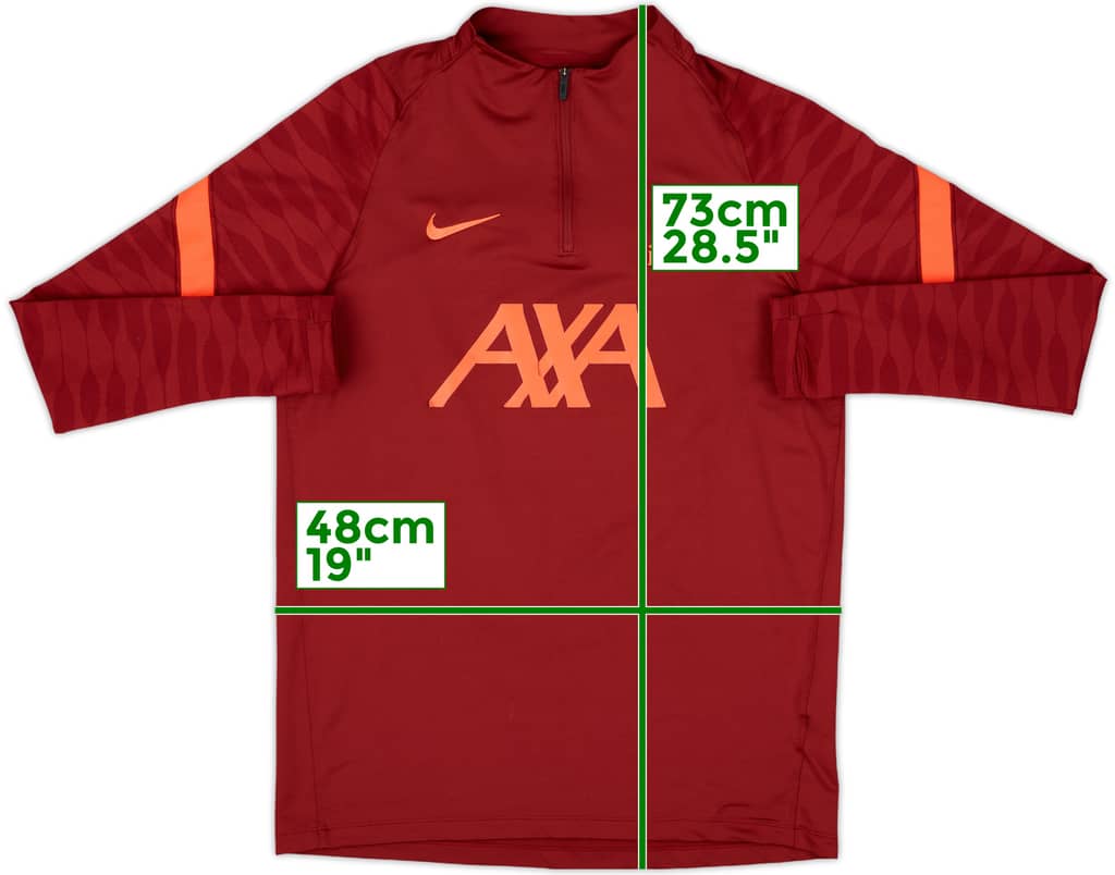 2021-22 Liverpool Nike 1/4 Zip Drill Top - 5/10 - (M)