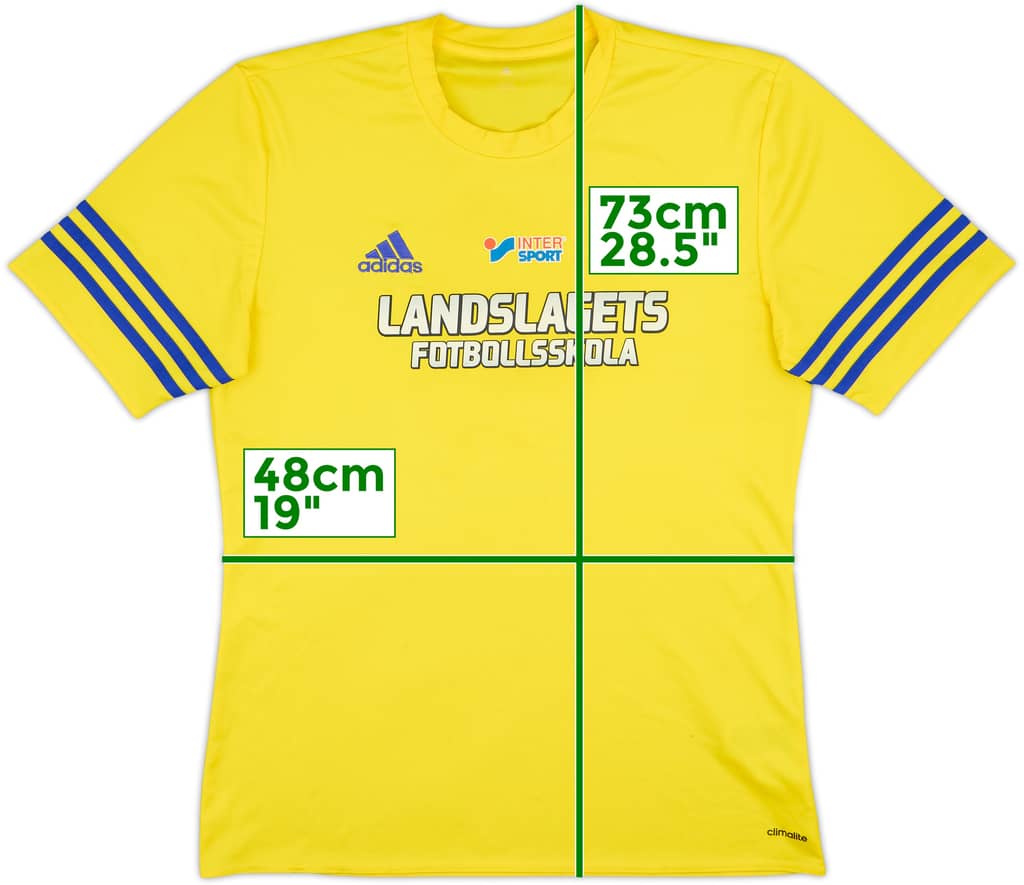 2014-15 Sweden Player Issue adidas Training Shirt - 8/10 - (M)