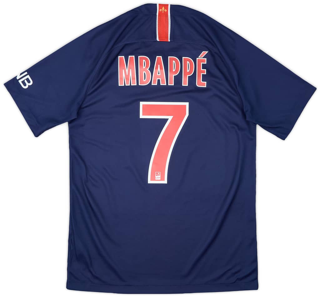 2018-19 Paris Saint-Germain Home Shirt Mbappe #7 - 9/10 - (S)