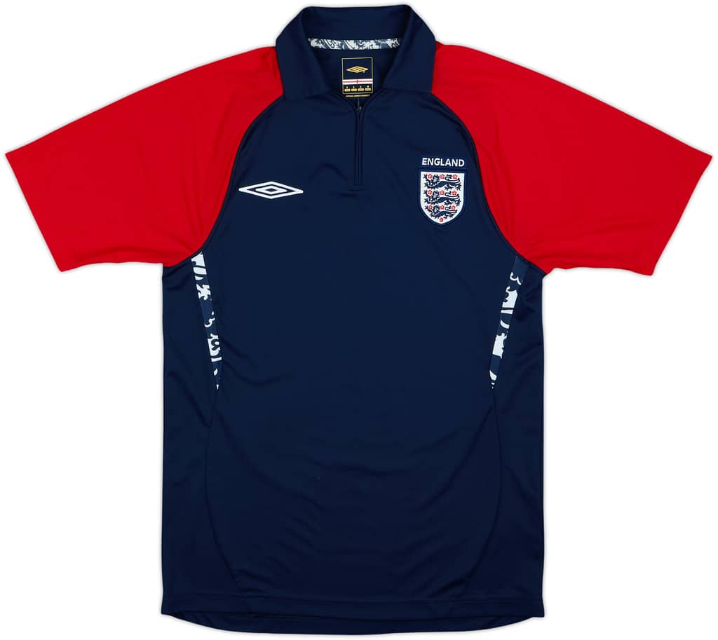 2004-06 England Umbro 1/4 Zip Polo Shirt - 8/10 - (S)