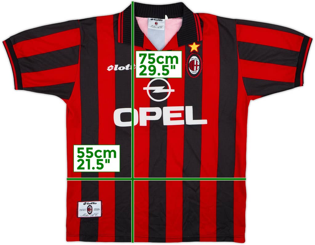 1997-98 AC Milan Home Shirt - 5/10 - (L)