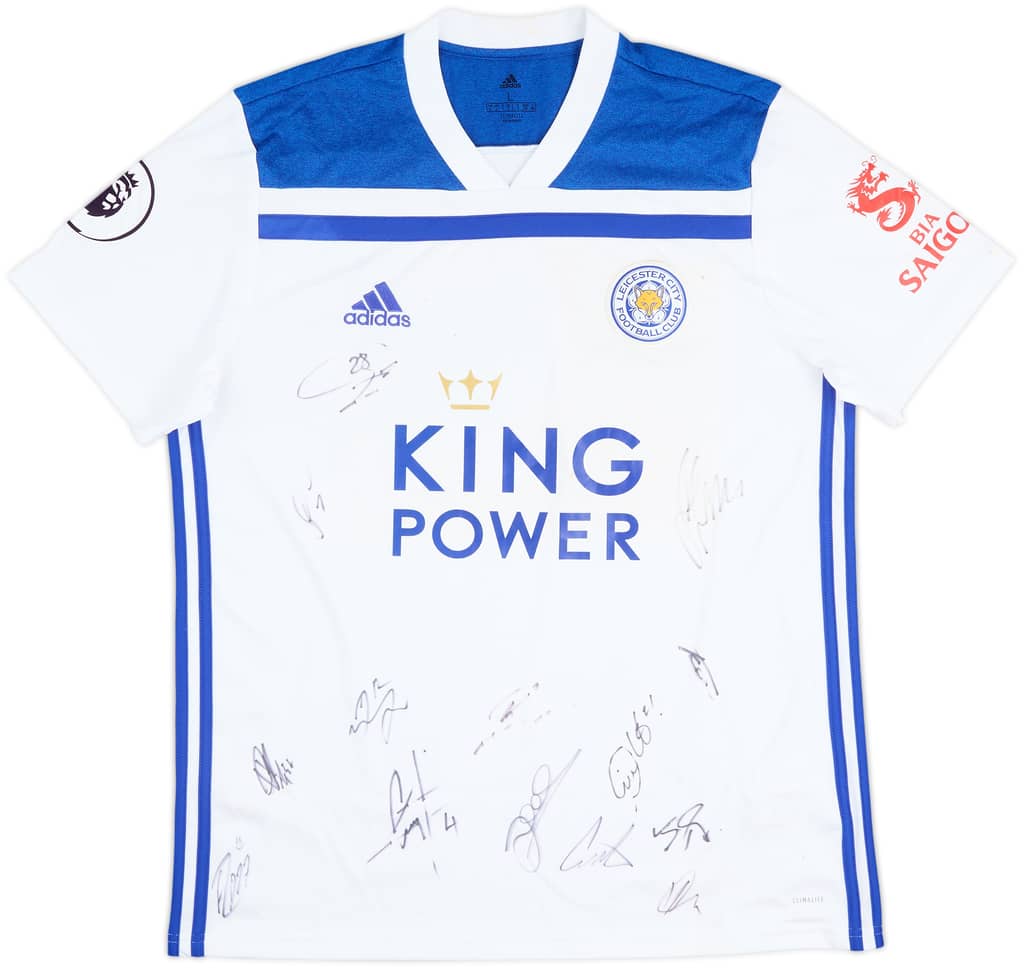 2018-19 Leicester Squad Signed Third Shirt - 6/10 - (L)