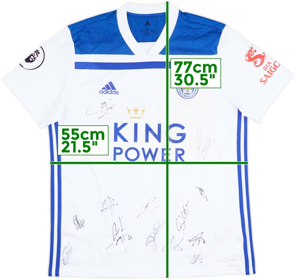 2018-19 Leicester Squad Signed Third Shirt - 6/10 - (L)