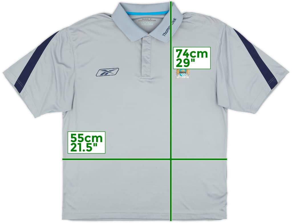2006-07 Manchester City Reebok Polo Shirt - 8/10 - (L)
