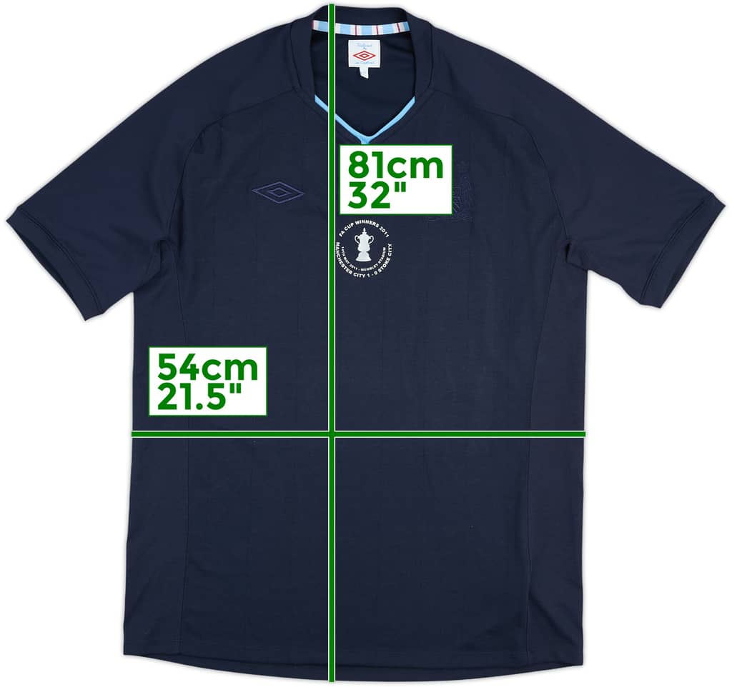 2010-11 Manchester City Umbro 'FA Cup Winners' Training Shirt - 9/10 - (L)