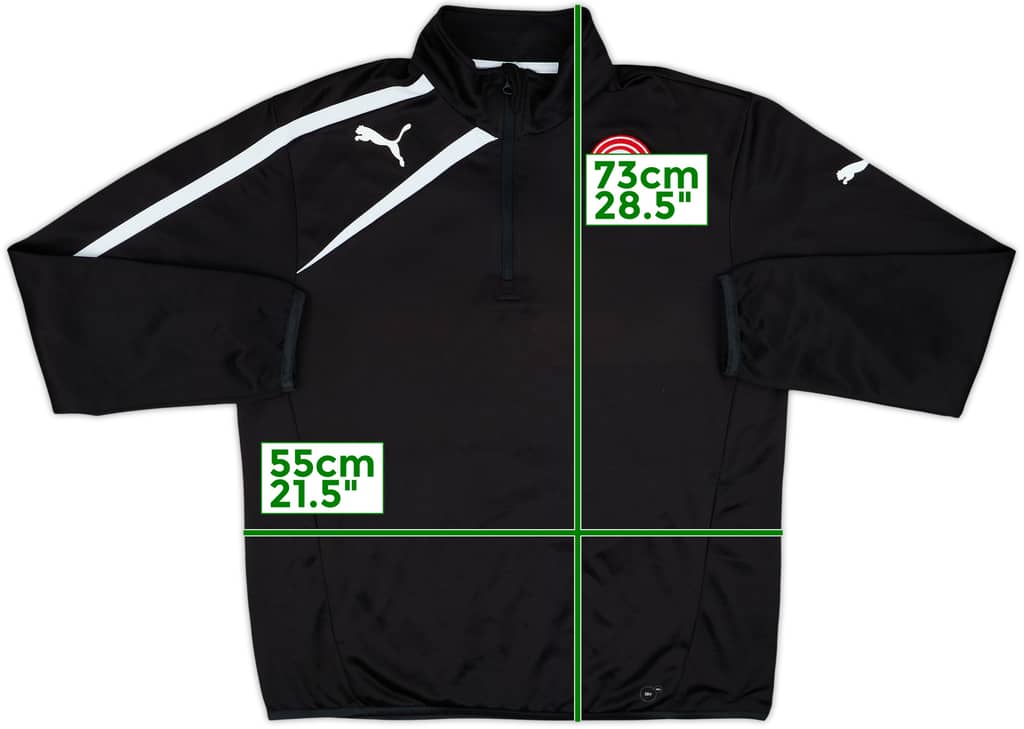 2012-13 Fortuna Dusseldorf Puma 1/4 Zip Top de entrenamiento - 8/10 - (M)