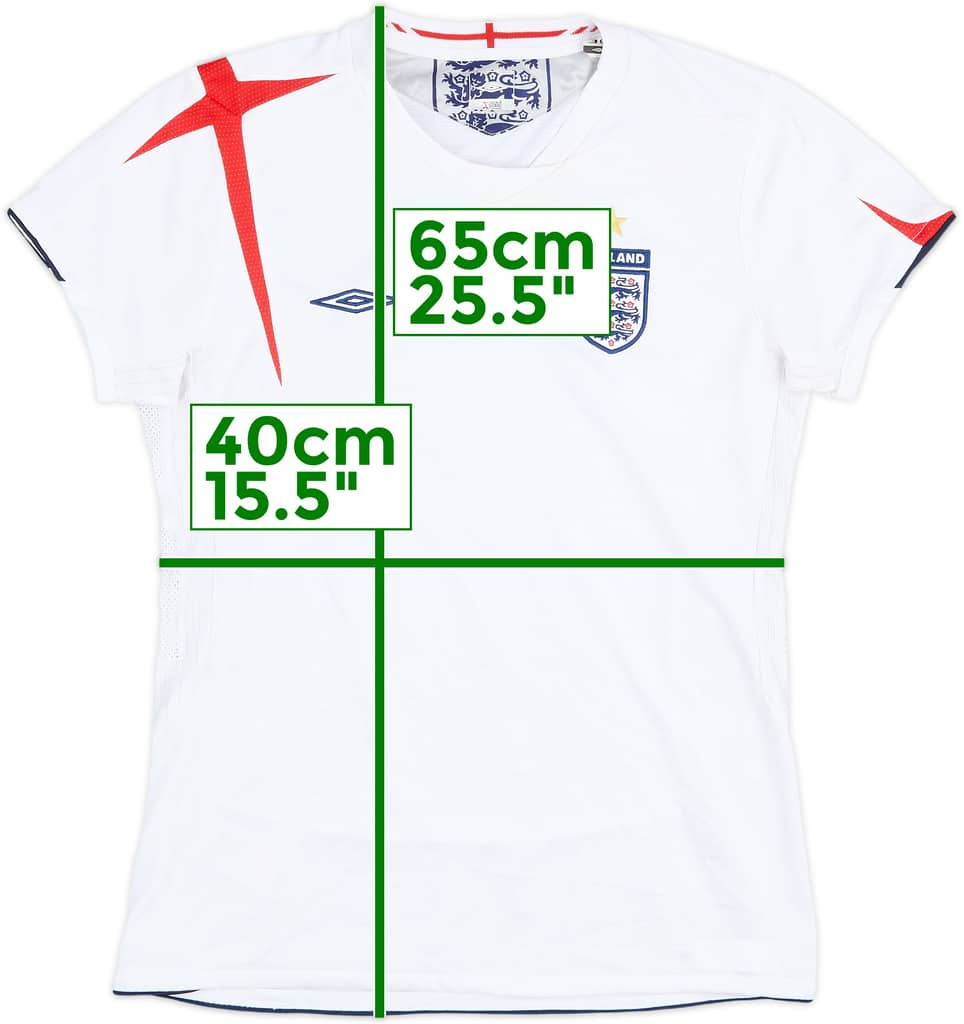 2005-07 England Home Shirt - 8/10 - (Women's S)