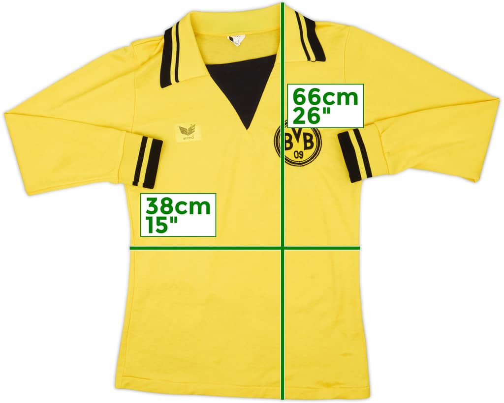 1979-80 Borussia Dortmund Home L/S Shirt - 8/10 - (S)