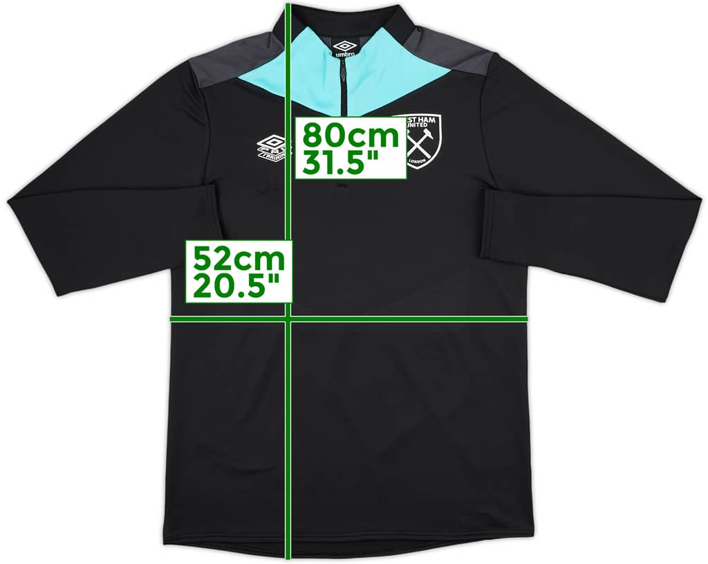 2018-19 West Ham Umbro 1/4 Zip Training Top - 5/10 - (L)