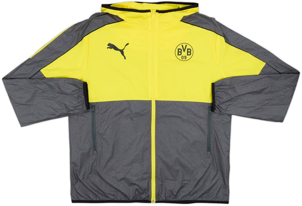 2013-14 Borussia Dortmund Puma Hooded Track Jacket - 8/10 - (L)