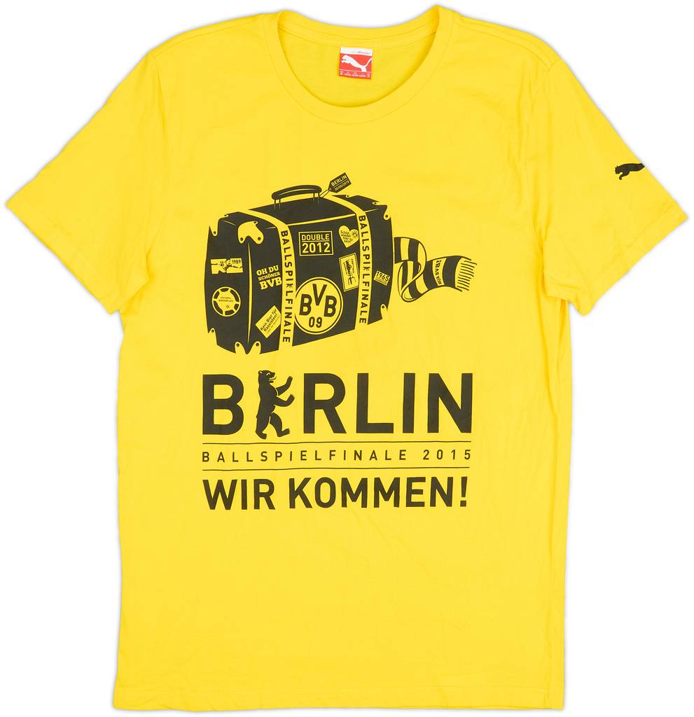 2014-15 Borussia Dortmund Puma 'DFB-Pokal Final' Graphic Tee - 10/10 - (M)