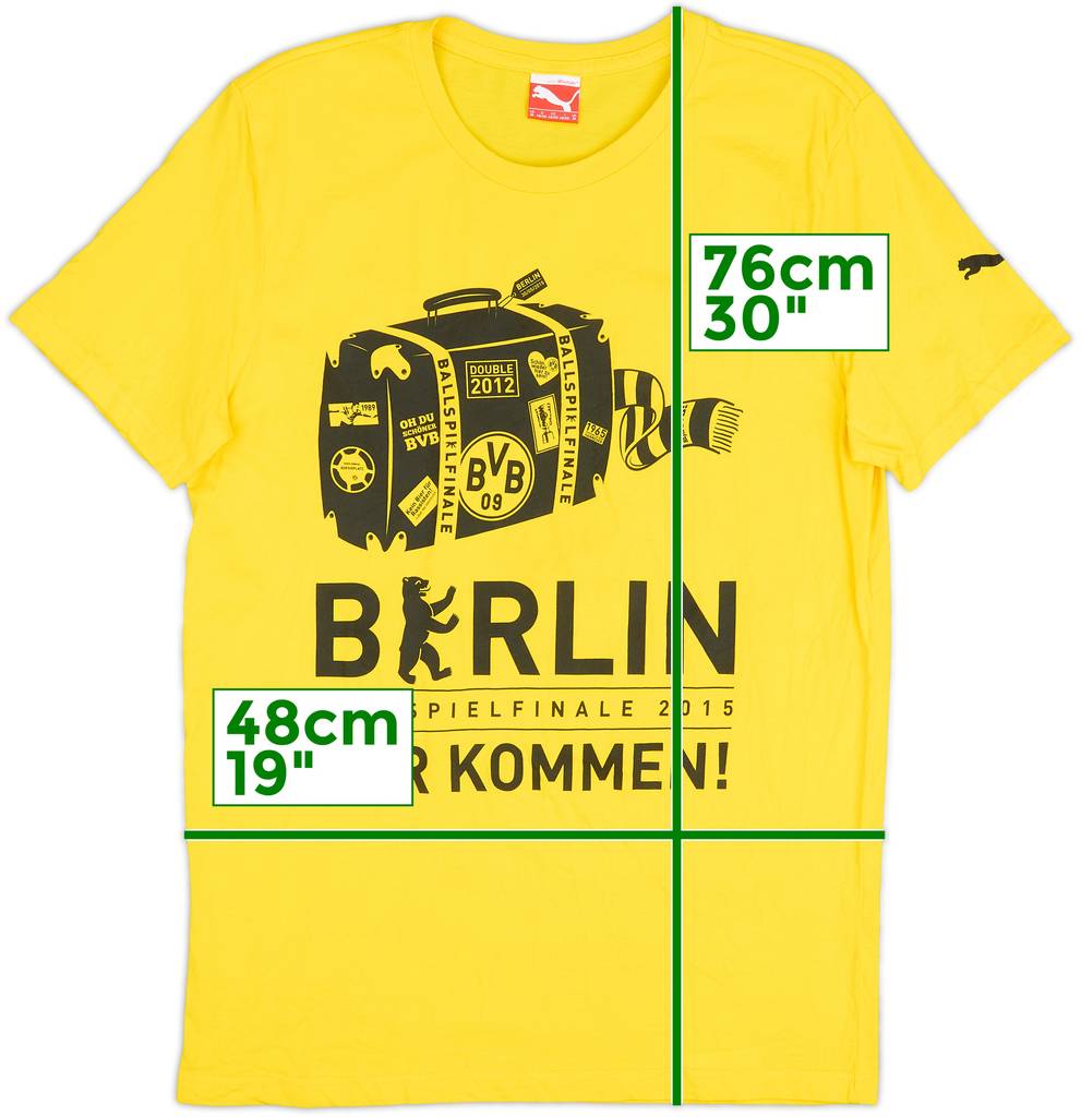 2014-15 Borussia Dortmund Puma 'DFB-Pokal Final' Graphic Tee - 10/10 - (M)