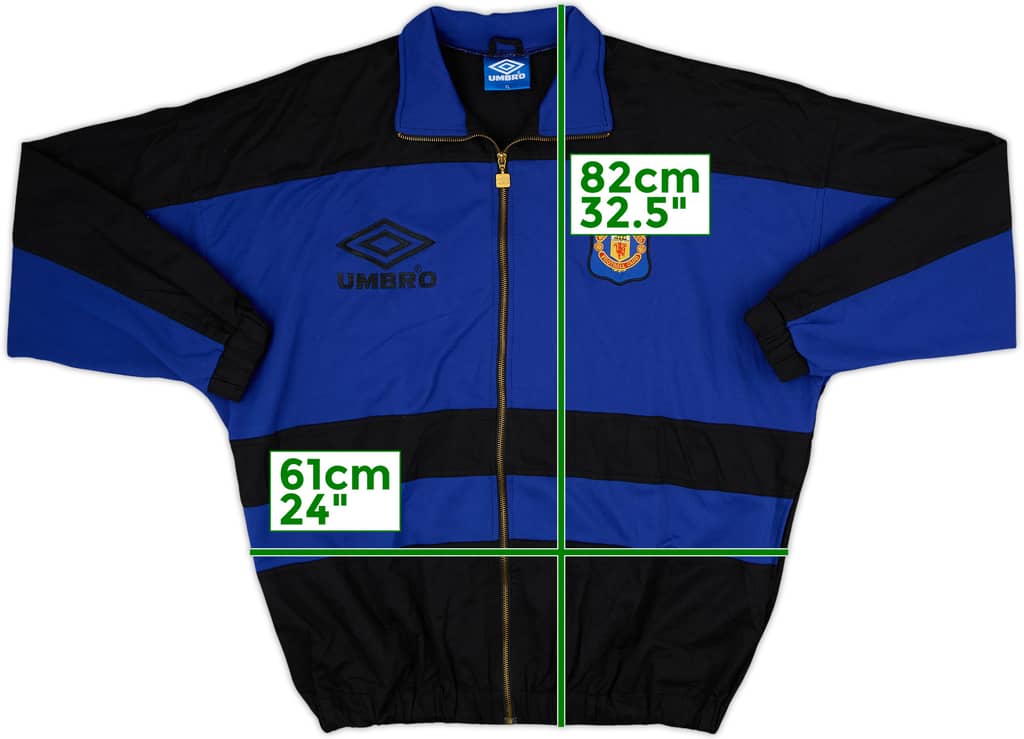 1992-93 Manchester United Umbro Track Jacket - 8/10 - (XL)
