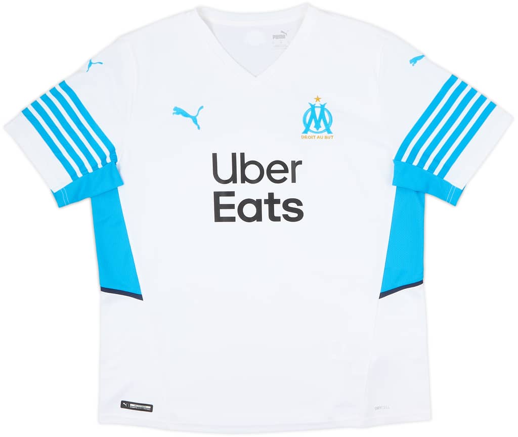 2021-22 Olympic Olympique Marseille Home Shirt - 7/10 - (XL)
