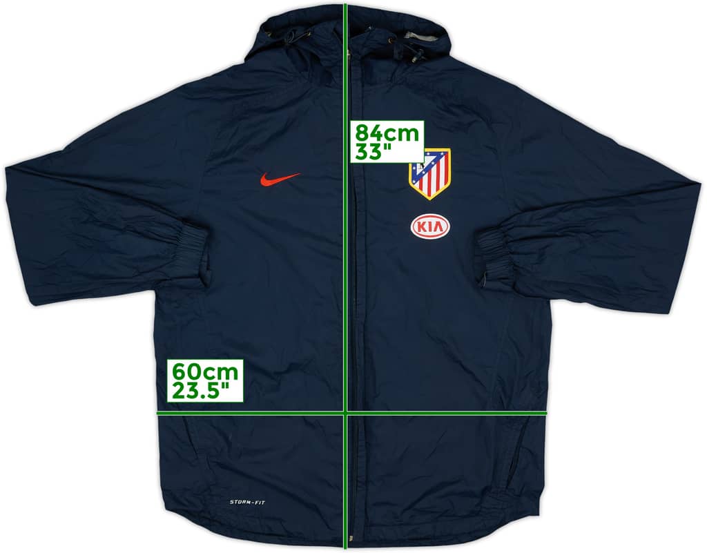 2010-11 Atletico Madrid Nike Hooded Track Jacket - 7/10 - (L)