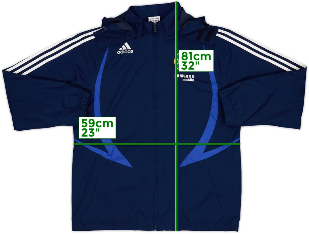 2007-08 Chelsea adidas Hooded Rain Jacket - 9/10 - (M)