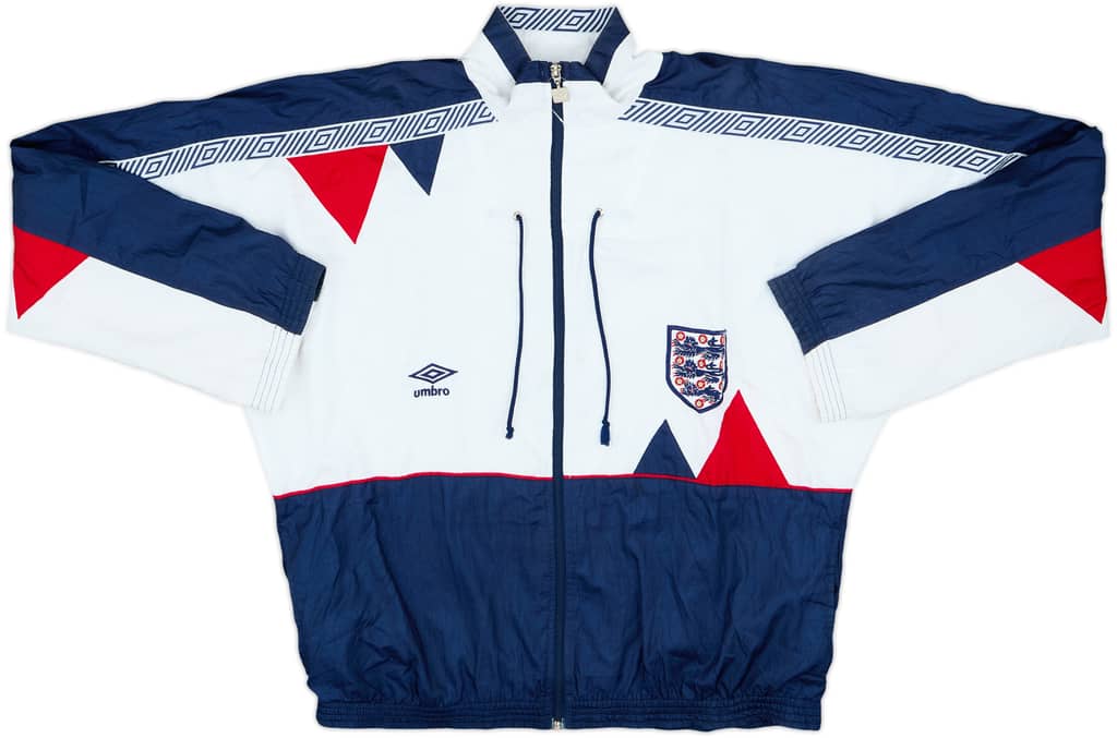 1990-92 England Umbro Track Jacket - 8/10 - (M)