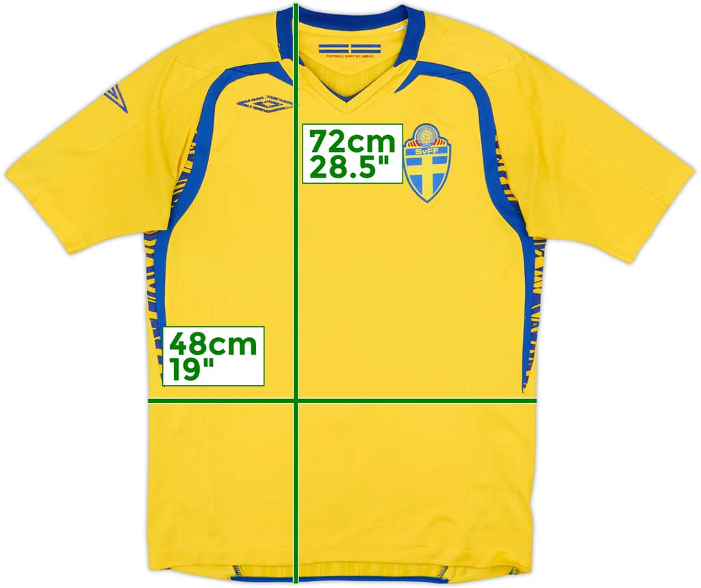 2007-09 Sweden Home Shirt - 4/10 - (S)
