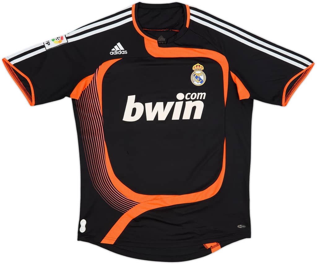Camiseta de portero de manga corta del Real Madrid 2007-08 - 8/10 - (M)