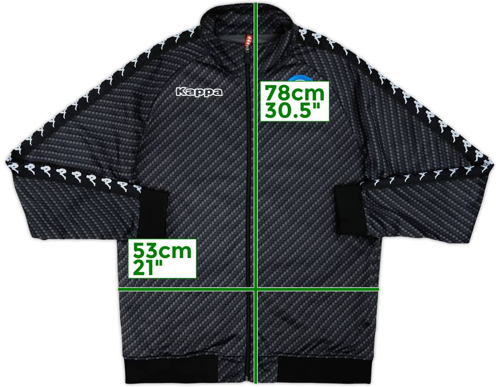 2017-18 Napoli Kappa Hooded Track Jacket - 6/10 - (L)