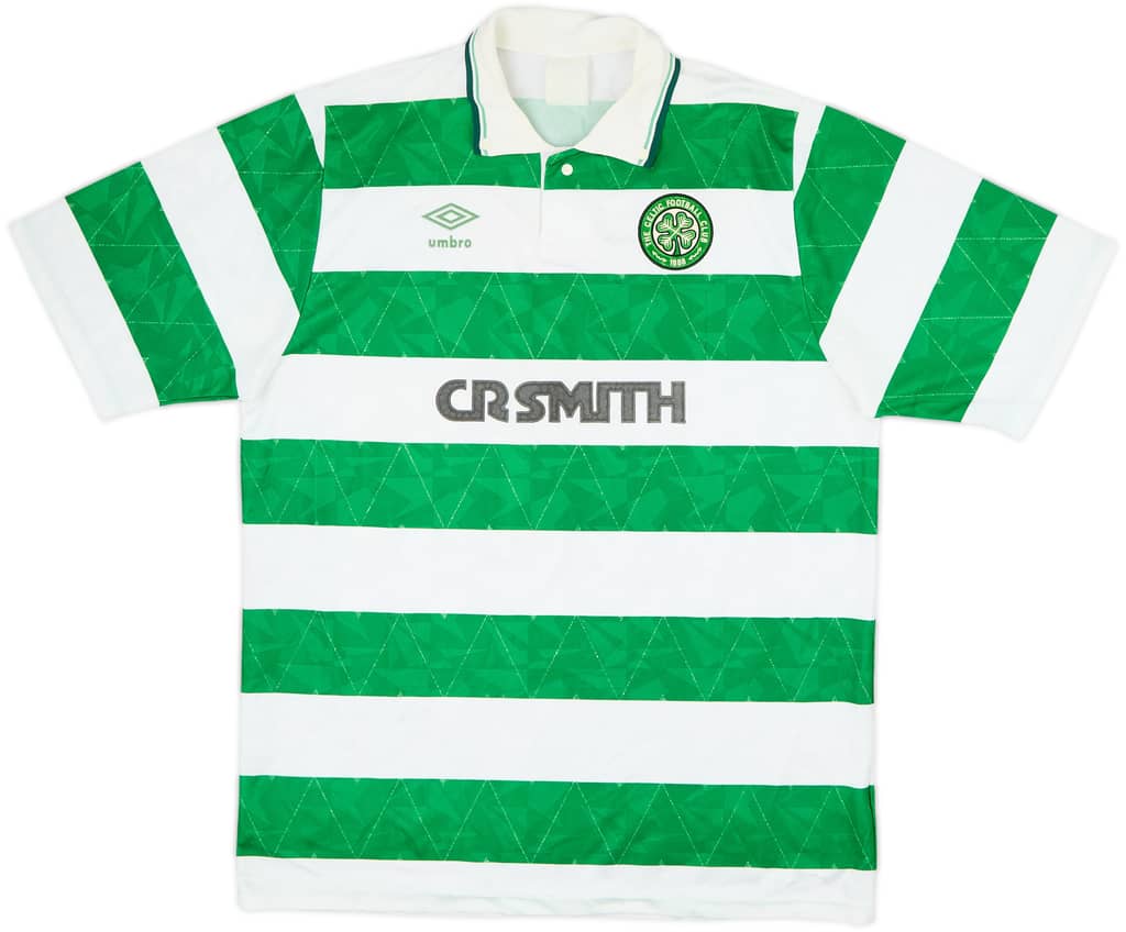 1989-91 Celtic Home Shirt - 7/10 - (XL)