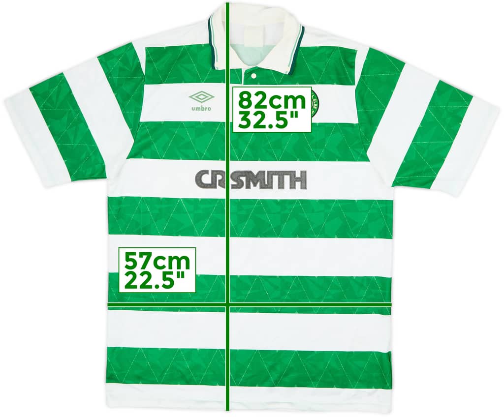 1989-91 Celtic Home Shirt - 7/10 - (XL)