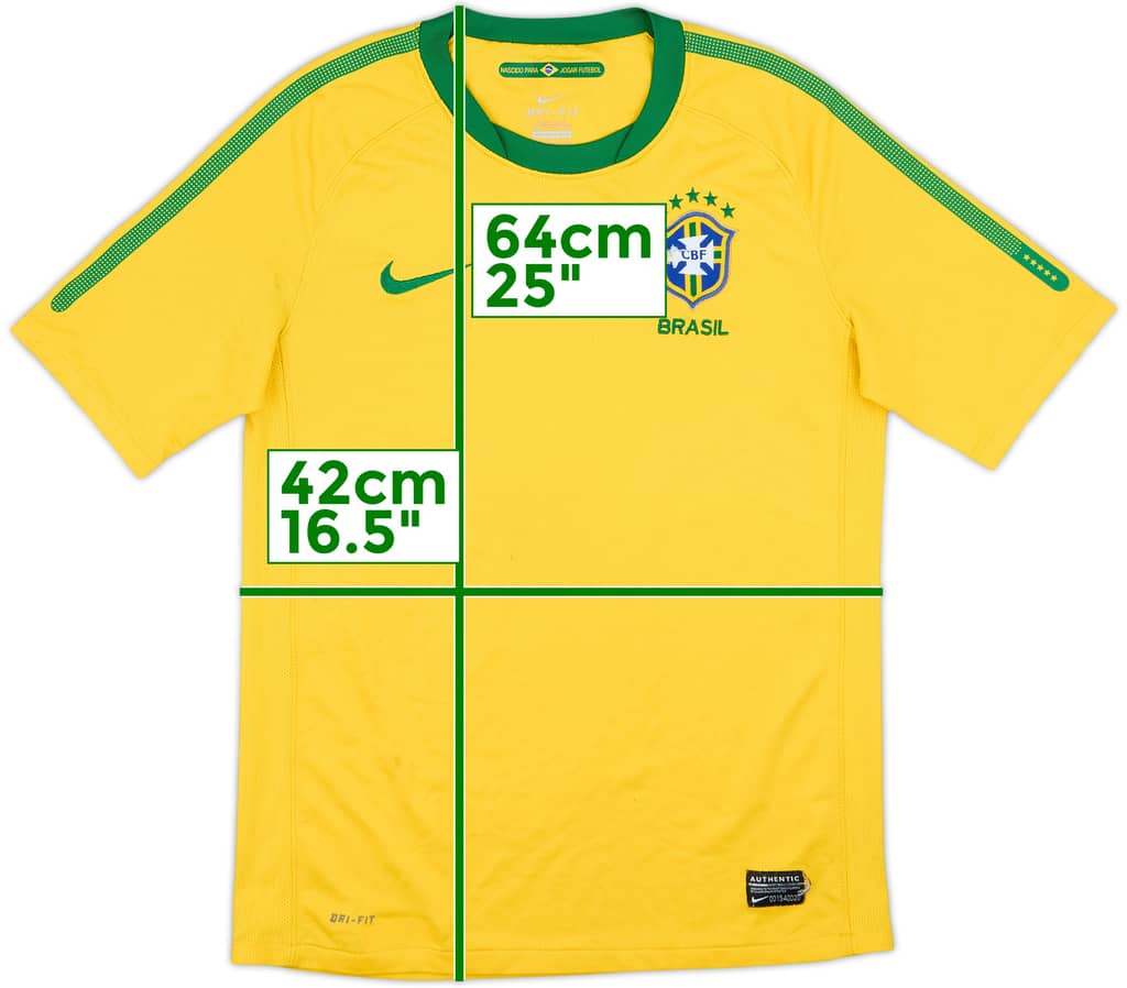 2010-11 Brazil Home Shirt - 6/10 - (L.Boys)