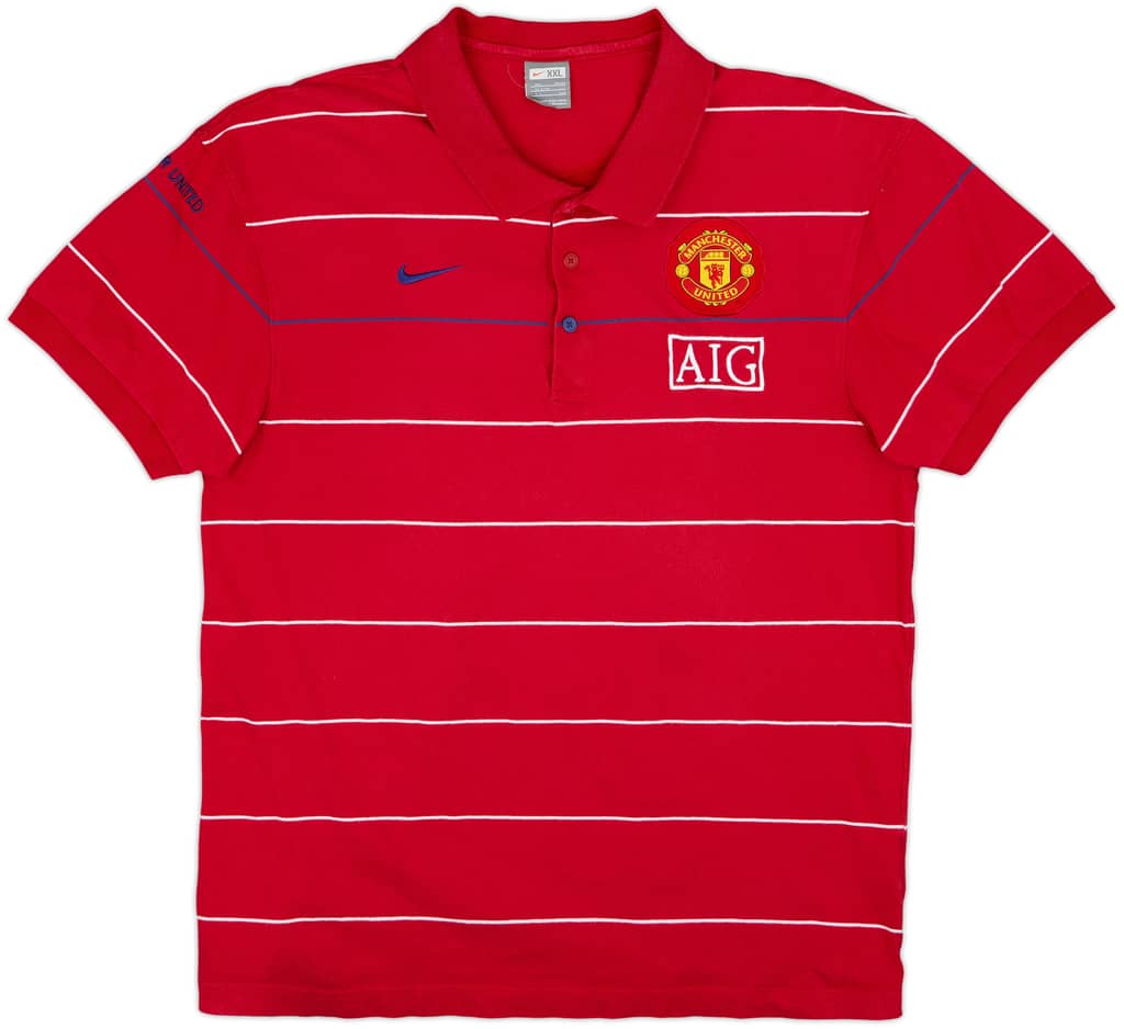 2008-09 Manchester United Nike Polo Shirt - 7/10 - (XXL)