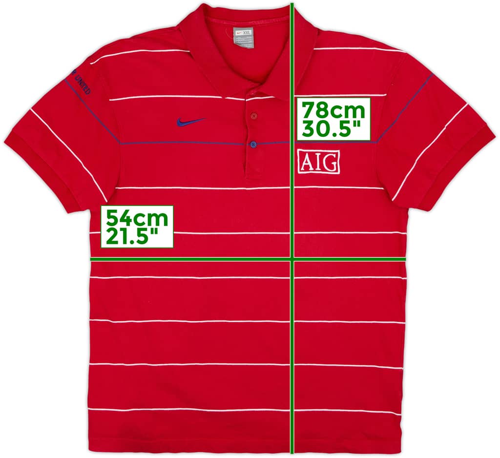 2008-09 Manchester United Nike Polo Shirt - 7/10 - (XXL)