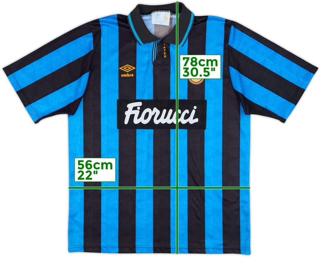 1992-94 Inter Milan Home Shirt - 8/10 - (L)
