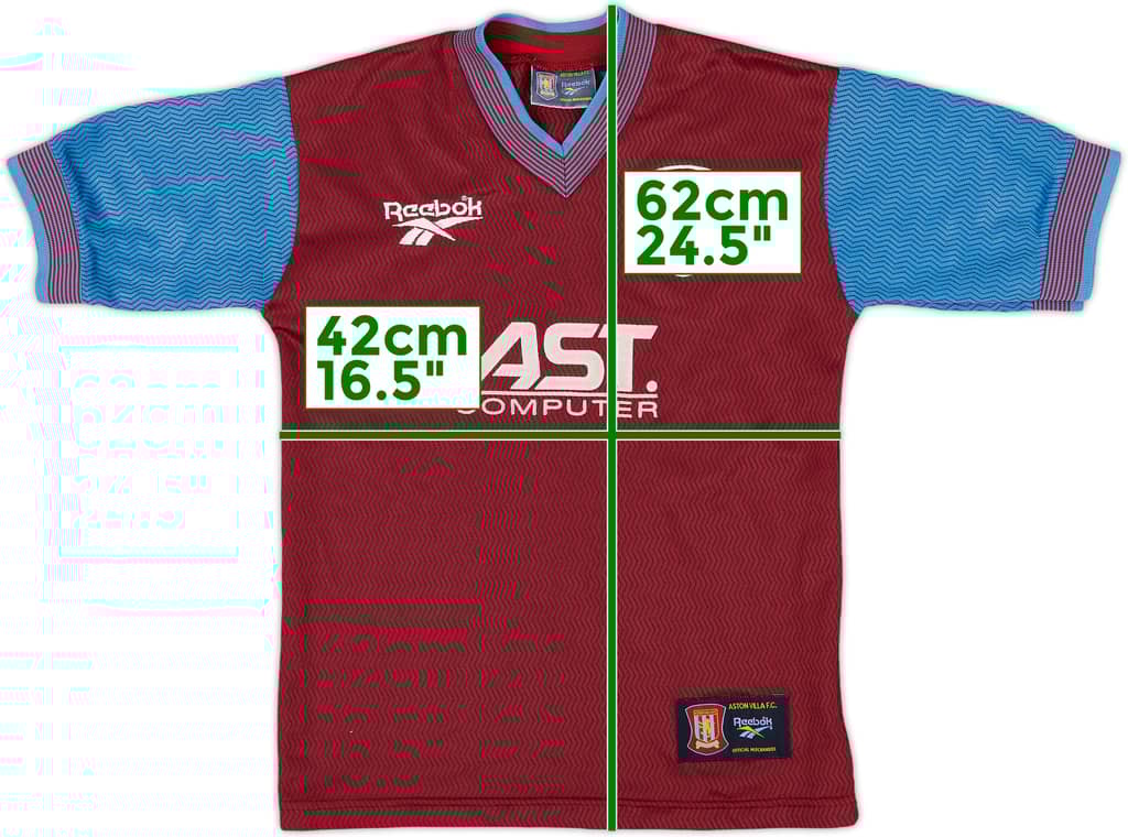 1997-98 Aston Villa Home Shirt - 8/10 - (L.Boys)